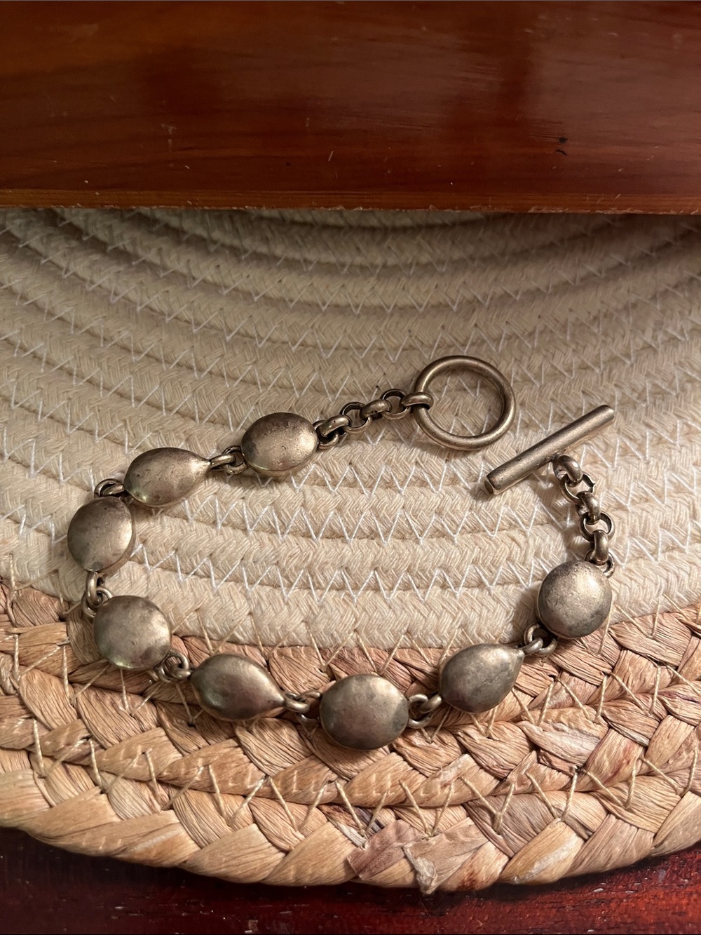 Kenneth Cole gold tone Oval Link Toggle Bracelet